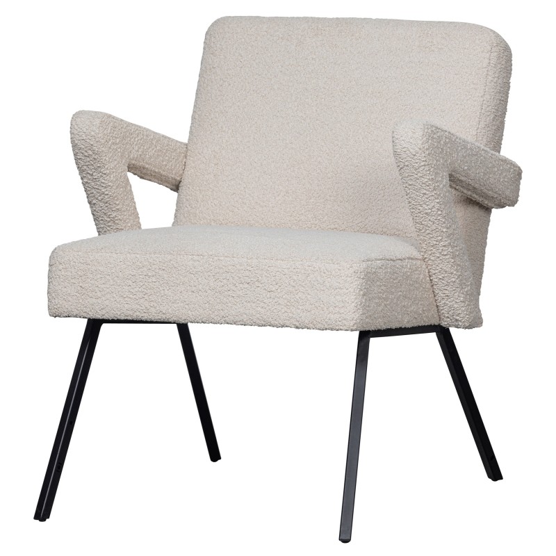 ARMCHAIR CL BOUCLE NATURAL - CHAIRS, STOOLS